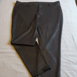 ROZ & ALI Leather-look skinny-leg pant